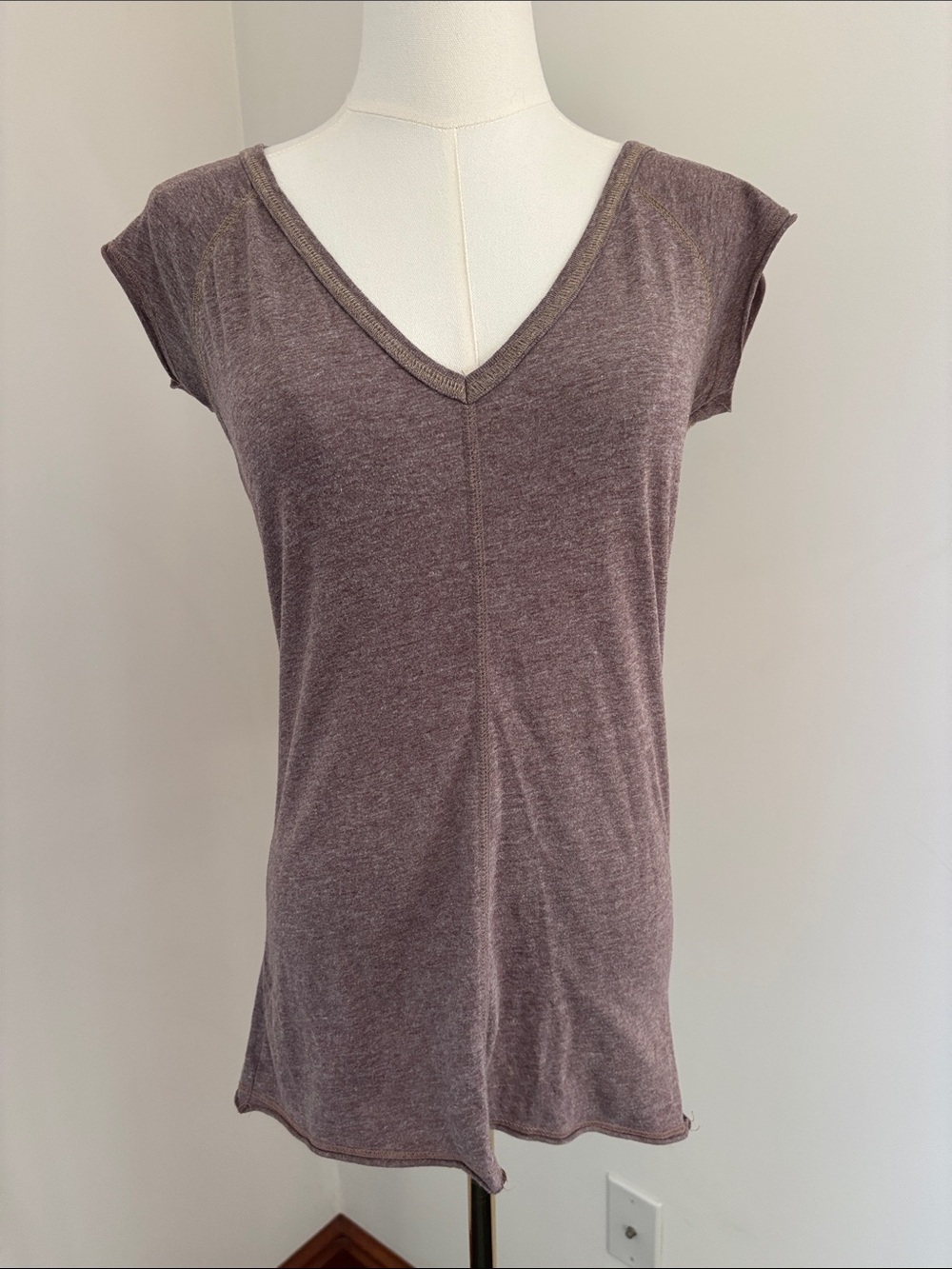 Energie Tan Heathered V-Neck Tank